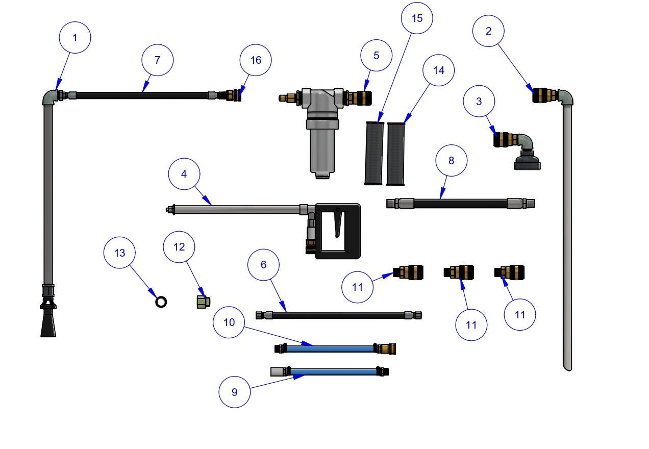 MPS9910 Power Sprayers t, Hose/Fitting for Tote Trailer Assembly Parts by Allen Engineering