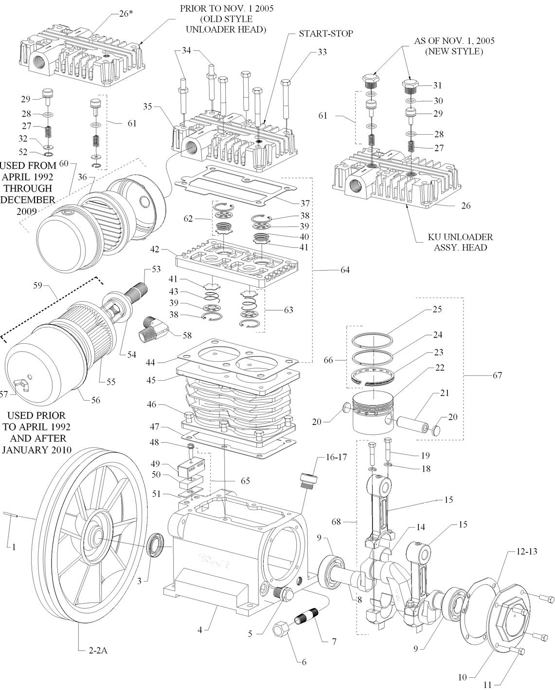 1 K And KU Single Stage Air Compressor Pump By Jenny Products