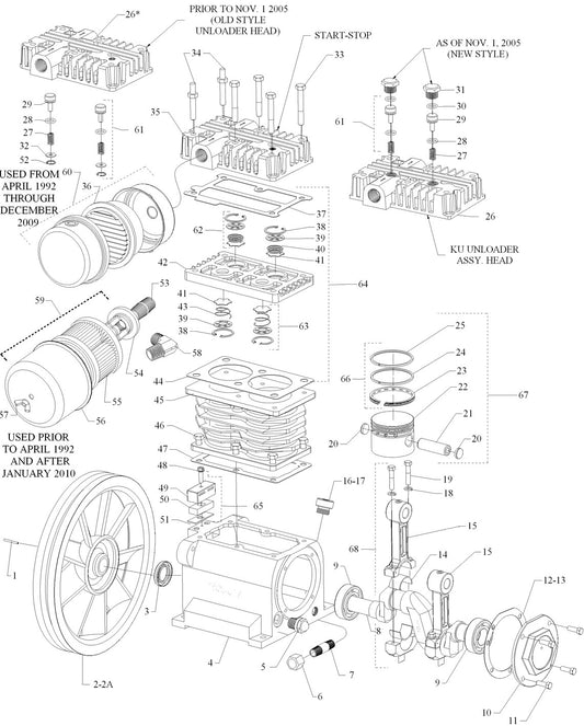 1 K And KU Single Stage Air Compressor Pump By Jenny Products