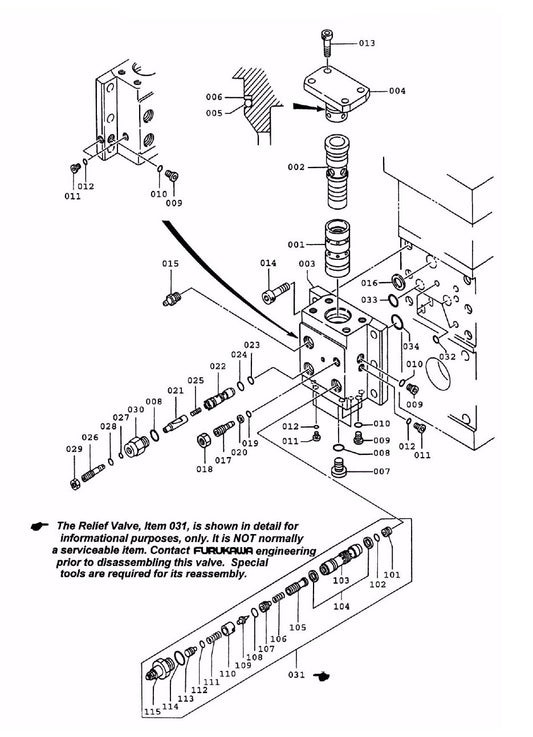 F12 Control Valve Detail Assembly Parts