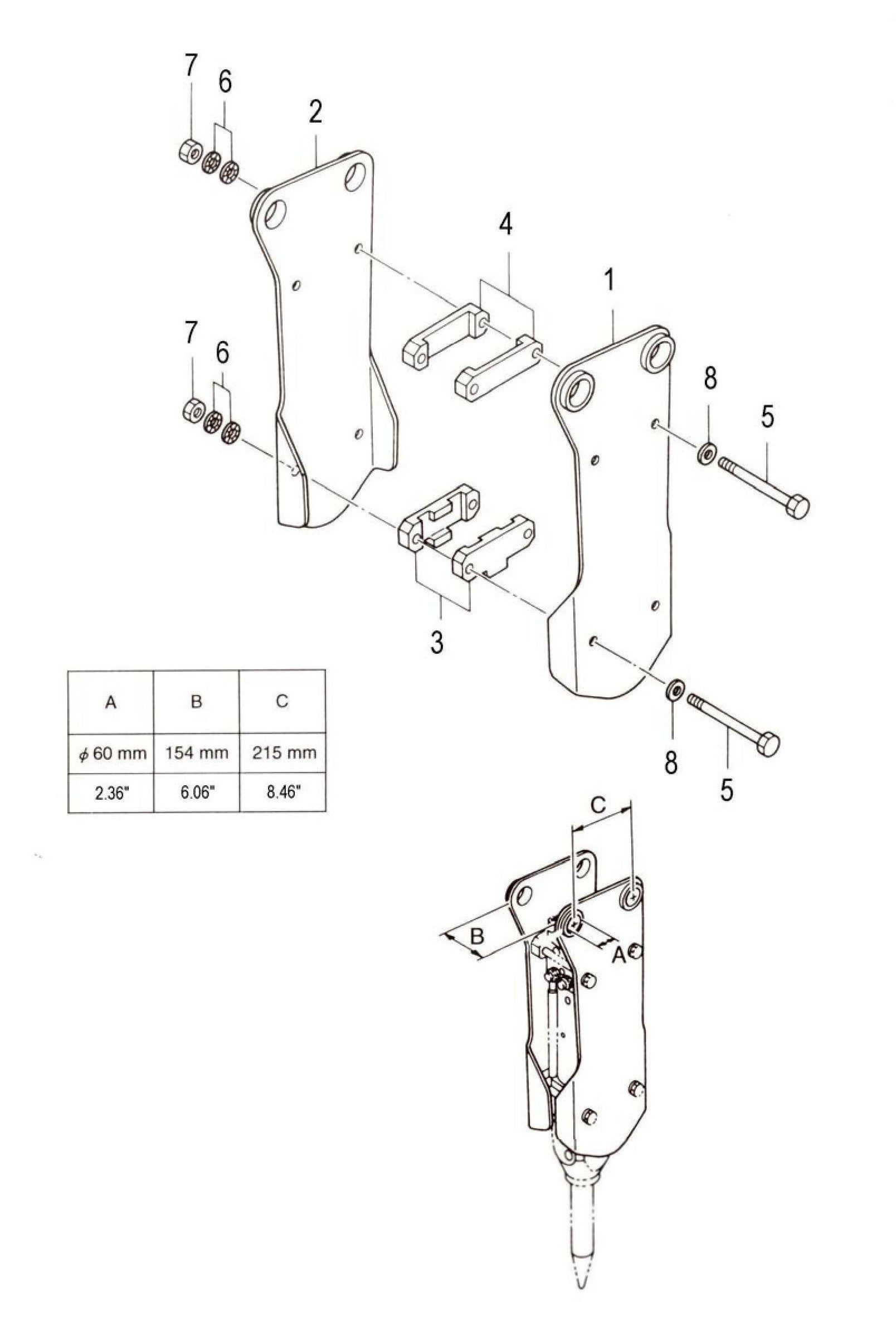 F3 (Serial No.5001 & Up) Side Plates Assembly-2 Parts