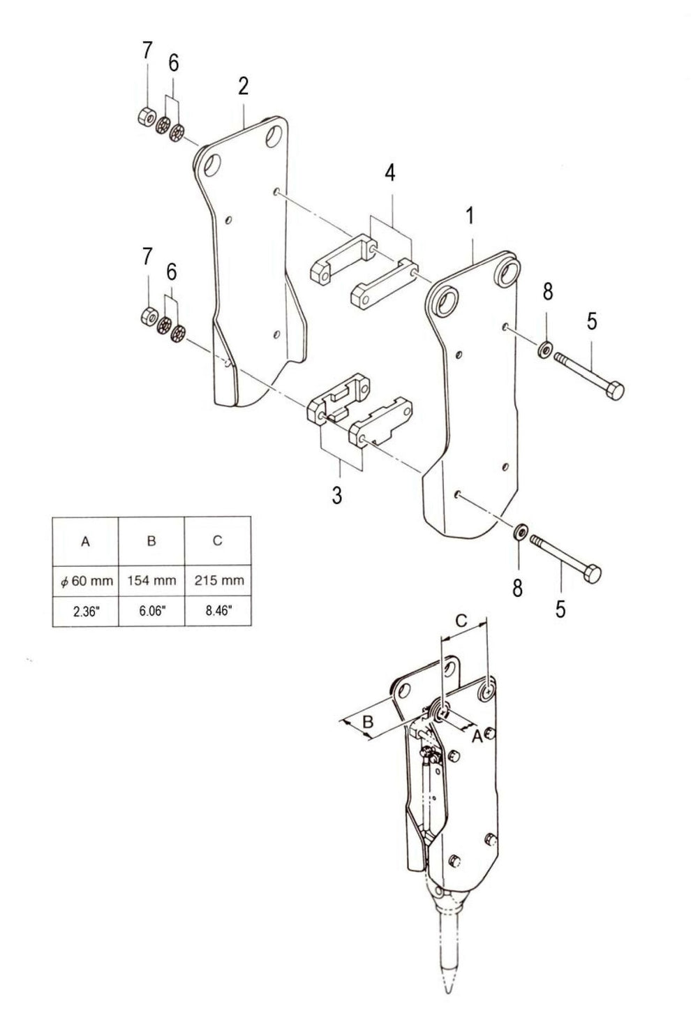 F3 (Serial No.5001 & Up) Side Plates Assembly-2 Parts