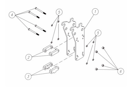 F4 TLB Side Plate Version (Serial No.5001-& Up) WB 27/35 Side Plate Mounting Assembly Parts