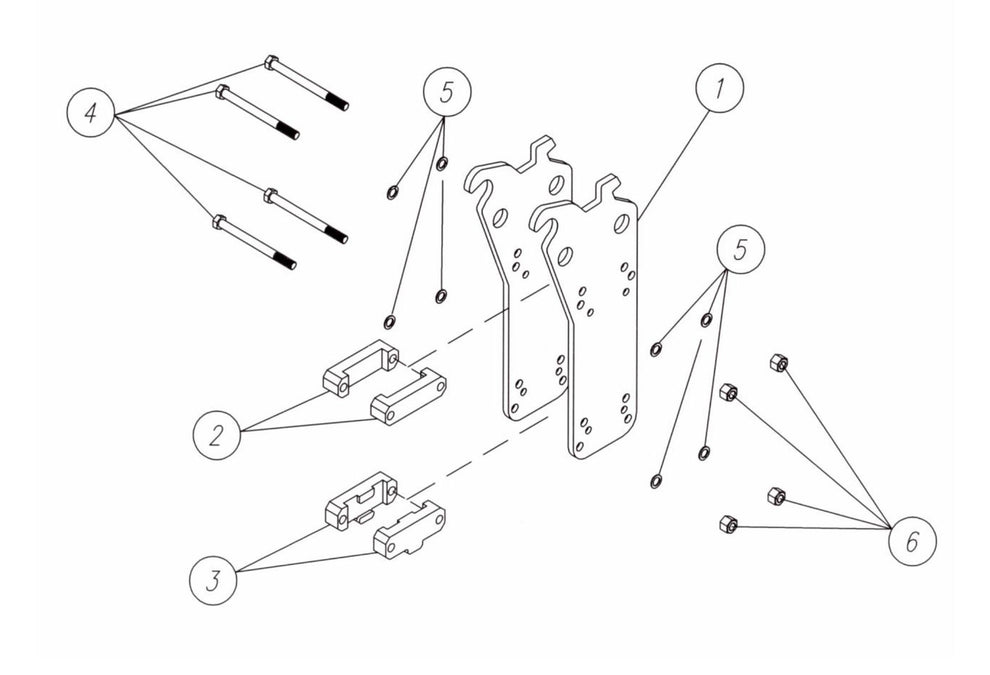 F4 TLB Side Plate Version (Serial No.5001-& Up) WB 27/35 Side Plate Mounting Assembly Parts