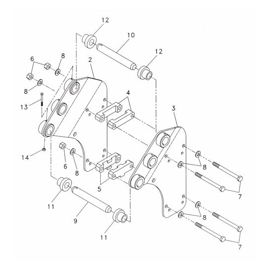 F4 TLB Side Plate Version (Serial No.5001-& Up) A-Hydraram for Tractor-Loader-Backhoes Assembly Parts
