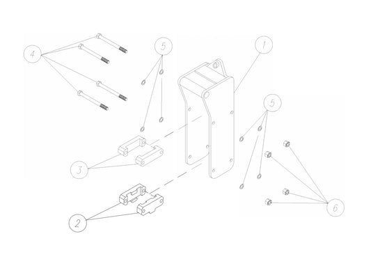 F5 Three-Boss TLB Versions (Serial No.5001 & Up) CP 027 Mounting Bracket Assembly Parts