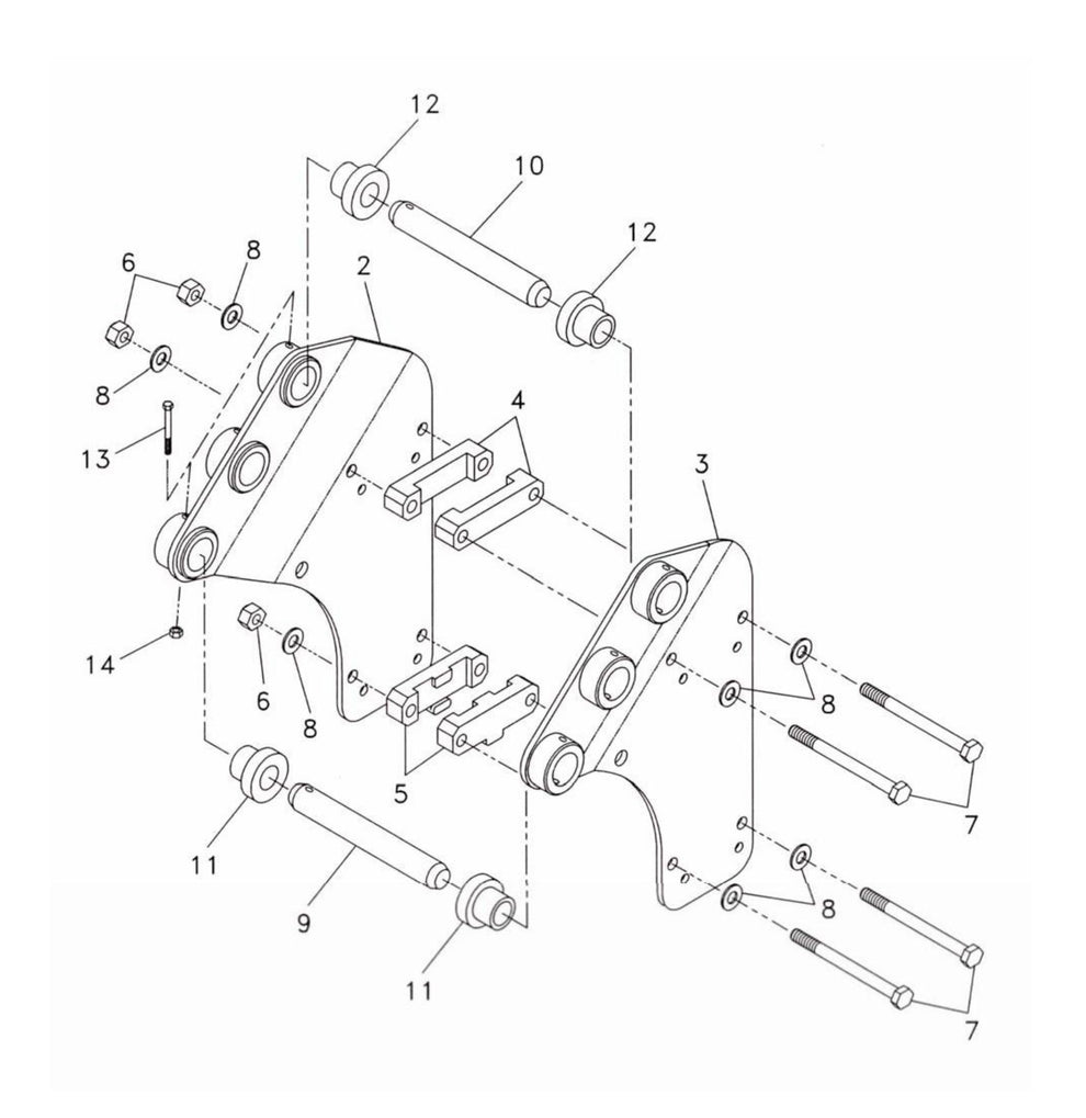 F5 Three-Boss TLB Versions (Serial No.5001 & Up) A-Hydraram for Tractor-Loader-Backhoes Assembly Parts