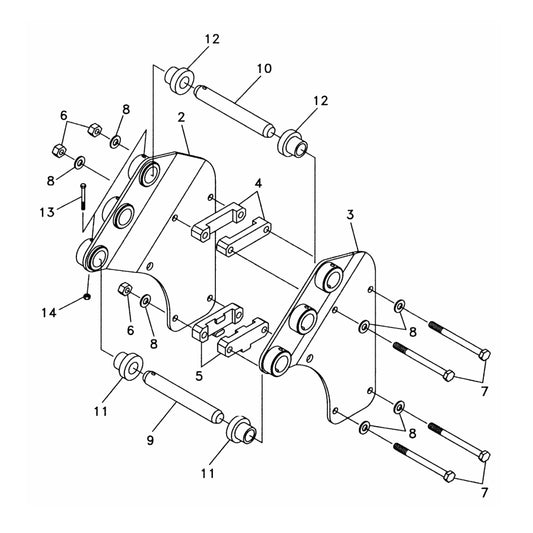 F5 Three-Boss TLB Versions (Serial No.5001 & Up) Old Style for Tractor-Loader-Backhoes Assembly Parts