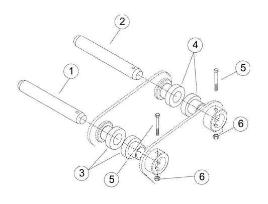 F6 Mounting Pin Kit Assembly Parts