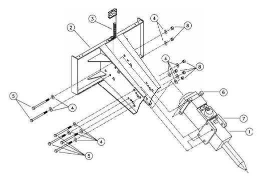 F6 Open Style One-Piece Rigid Quick Attach Bracket Assembly Parts