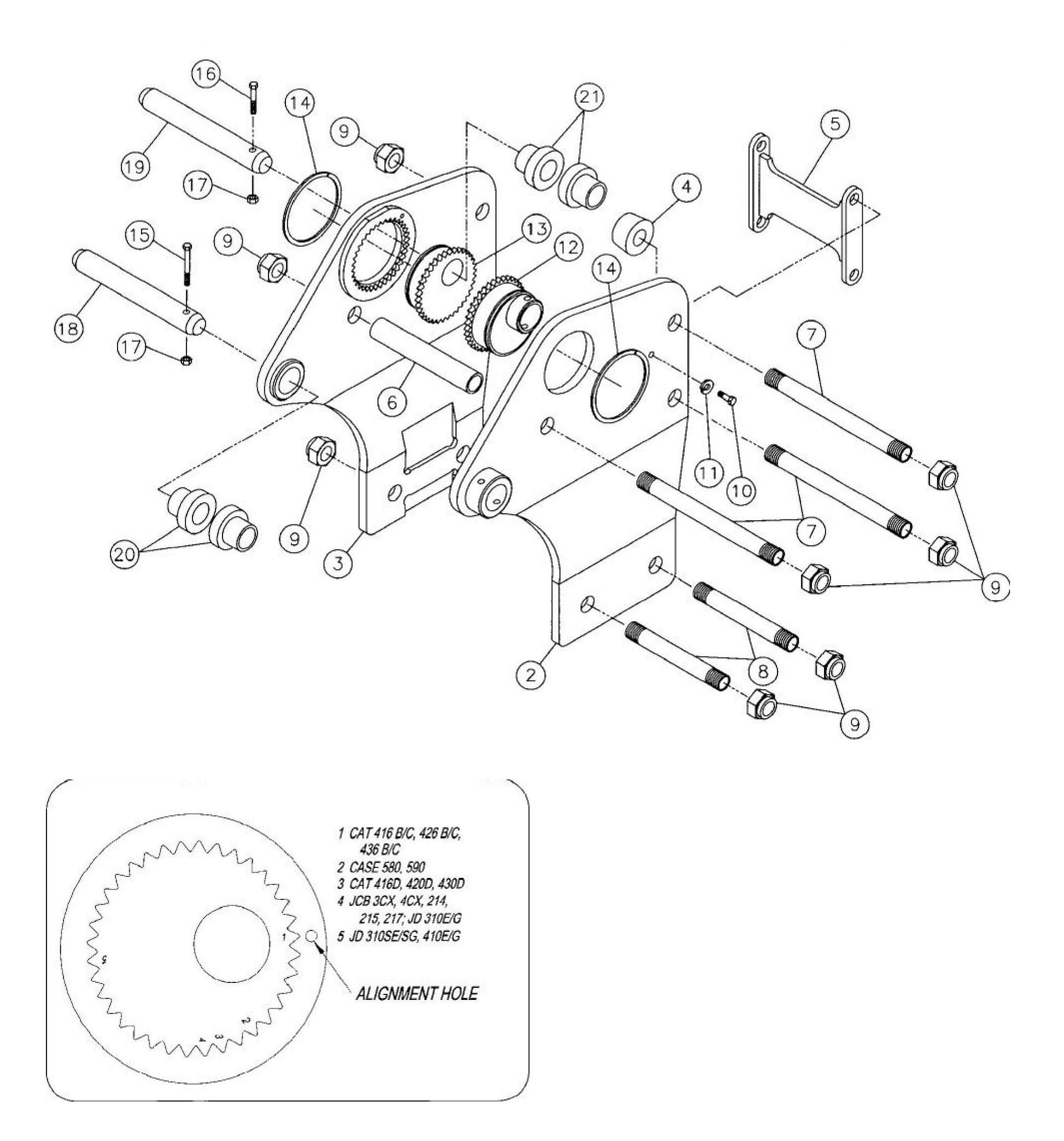 F9 Old Style Side Plates Switch Hitch Mounting Assembly Parts