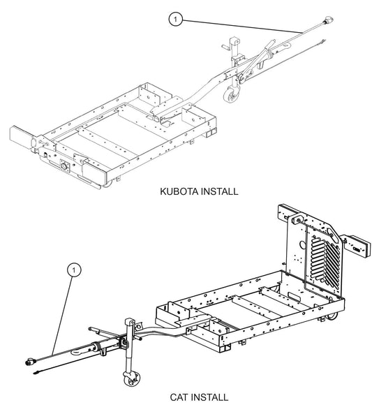 CE V-Series Night Lite Pro II Kubota/CAT 13-Pole Tail Light Harness Parts By Allmand