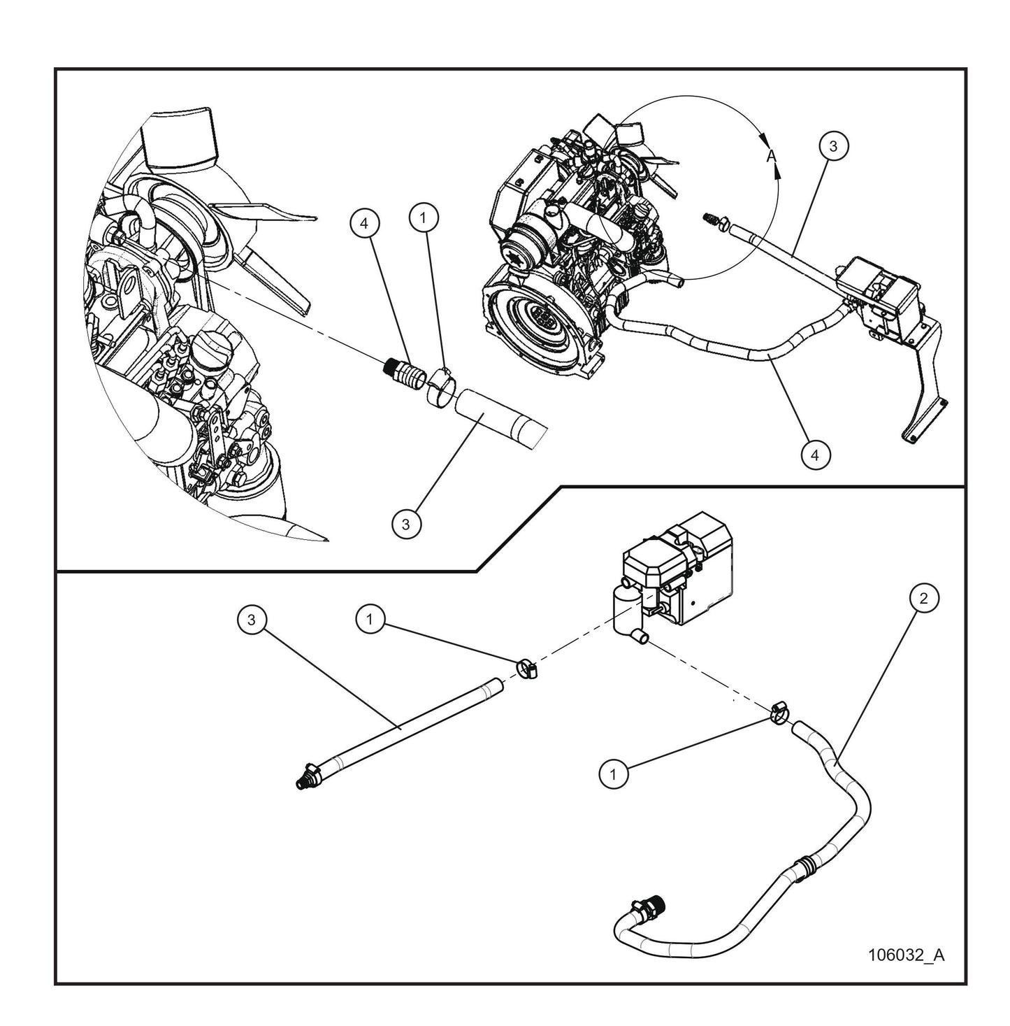Kubota Diesel Fired Block Heater Hoses (Fig 1) Parts By Allmand