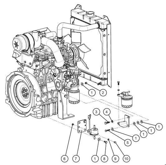 CE V-Series Night Lite Pro II Kubota Engine Group (2 of 3) Parts By Allmand