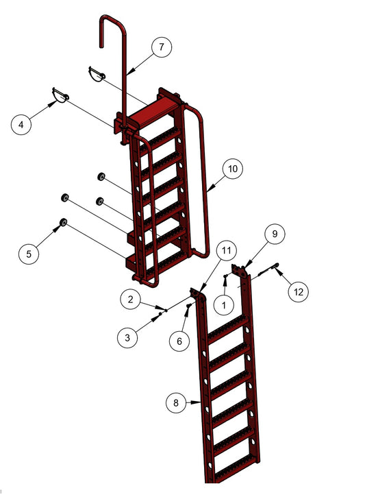 BDF6048B Ladder Assembly Parts by Allen Engineering