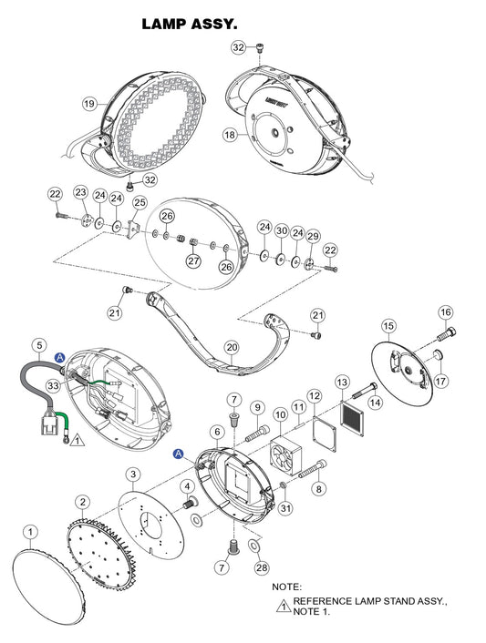 GBX12SK GloBug Lighting System Lamp Assembly Part by Multiquips 