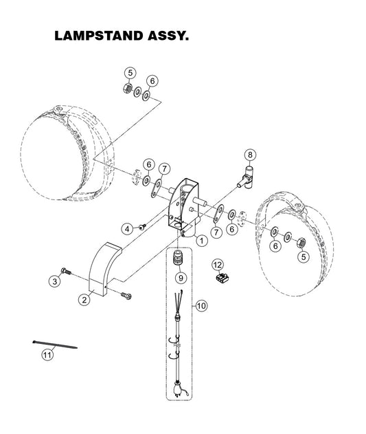 GBX4S GloBug Lighting Lamp Stand Assembly Parts by Multiquip