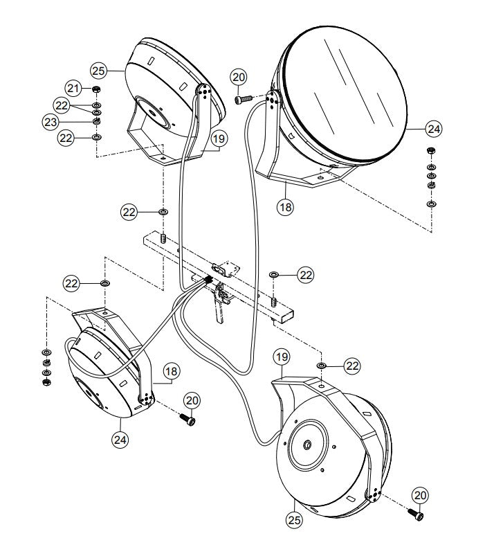 Led Lamp Assembly Parts-GB43LED S/N G4100104 and below