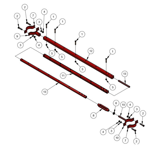 BDF6048B Leg Brace Assembly Parts by Allen Engineering