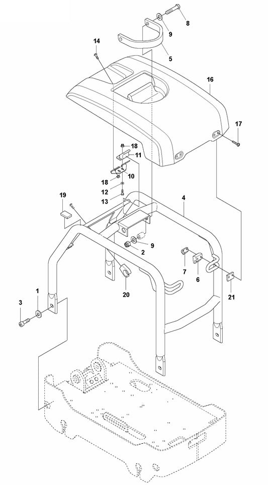 Frame and Hoods Assembly Parts For LG 204 By Husqvarna