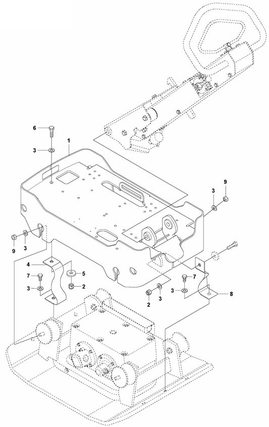 Engine Plate Assembly Parts For LG 204 Petrol By Husqvarna