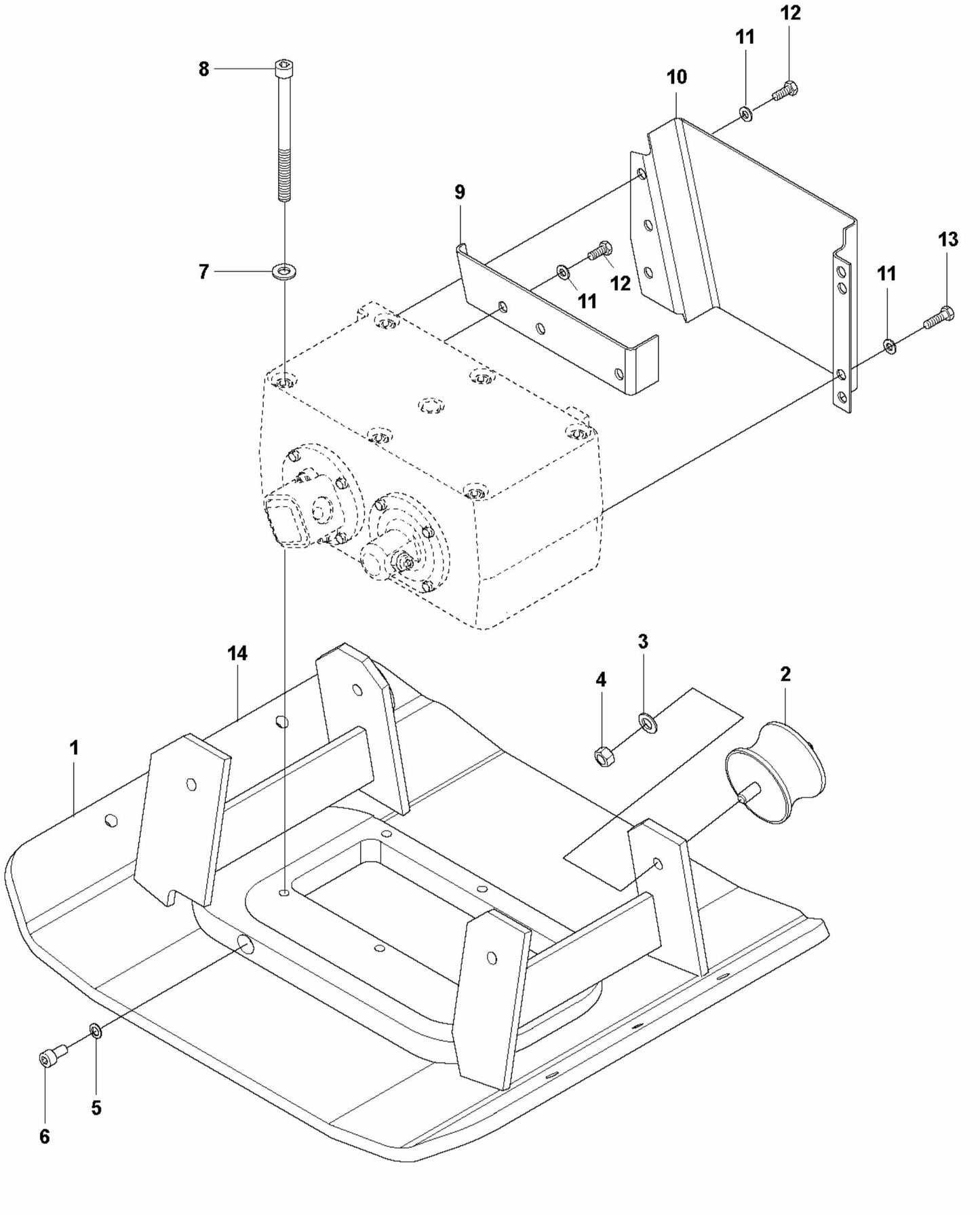 Ground Plate and Eccentric Element Installation Parts For LG 204 Petrol By Husqvarna