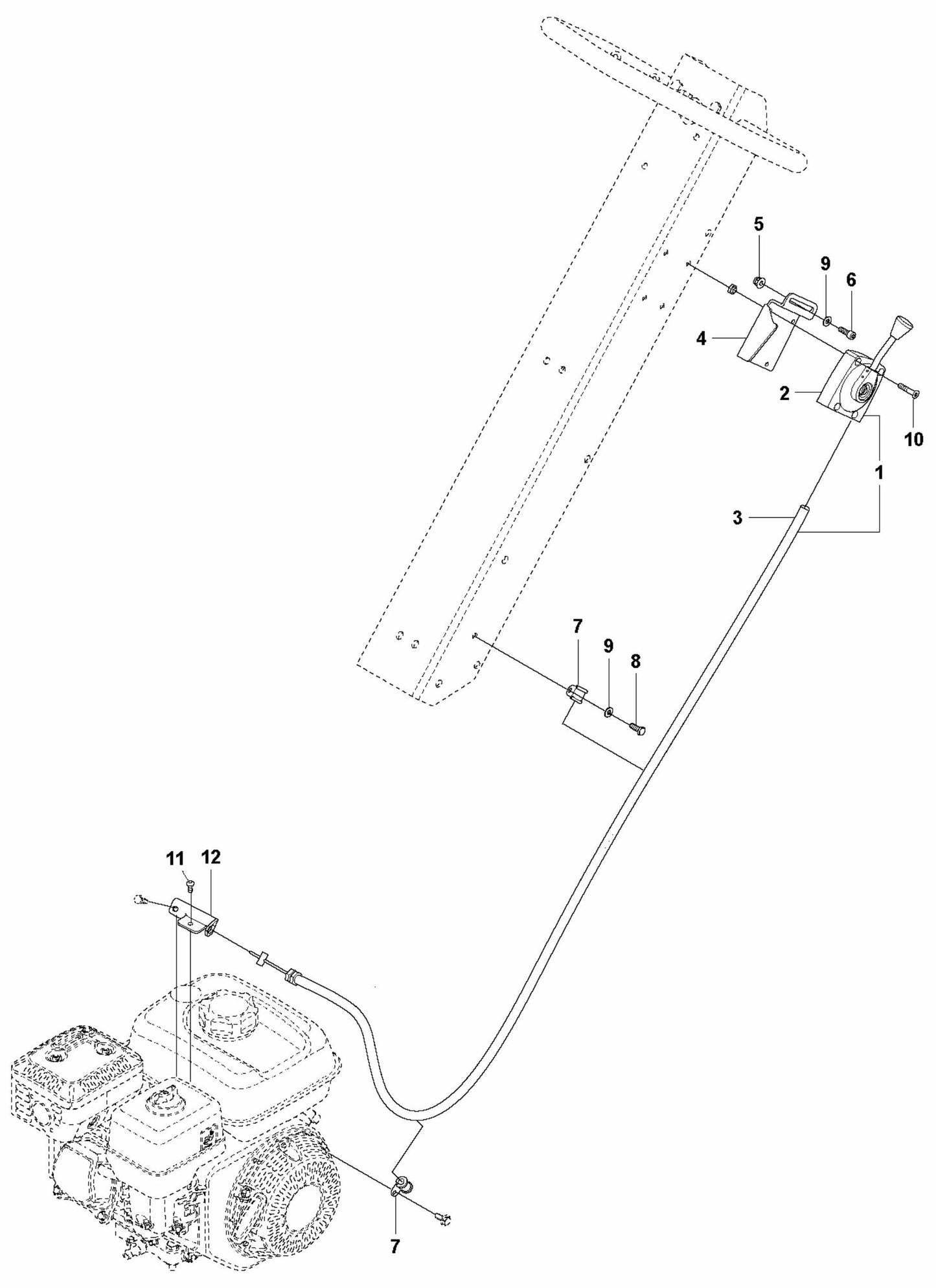Throttle Control-Honda Assembly Parts For LG 204 Petrol By Husqvarna