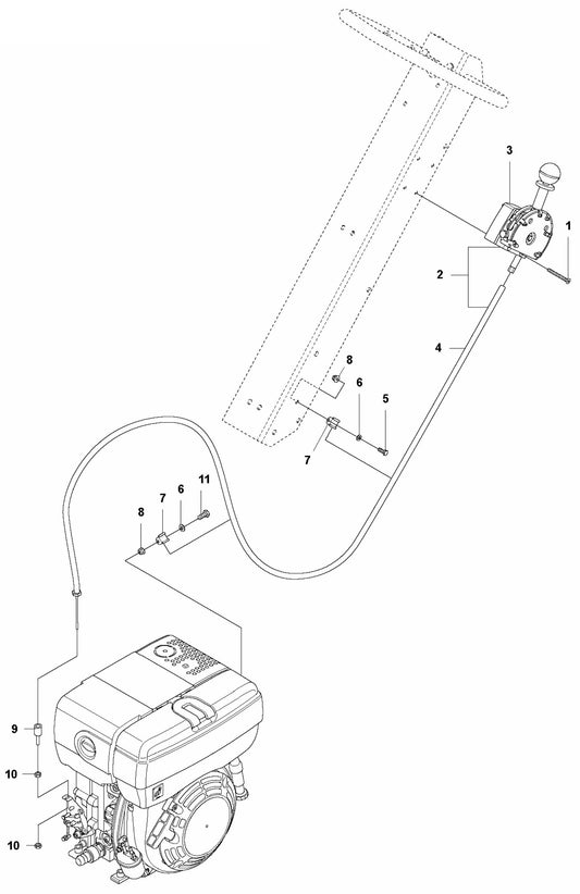 Throttle Control - Hatz - EPA Assembly Parts For LG 204 By Husqvarna