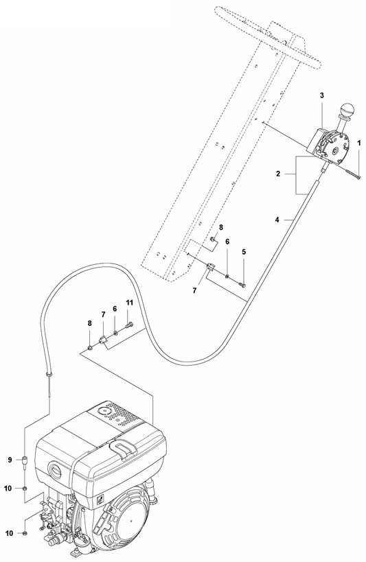 Throttle Control - Hatz - EPA Assembly Parts For LG 204 Petrol By Husqvarna