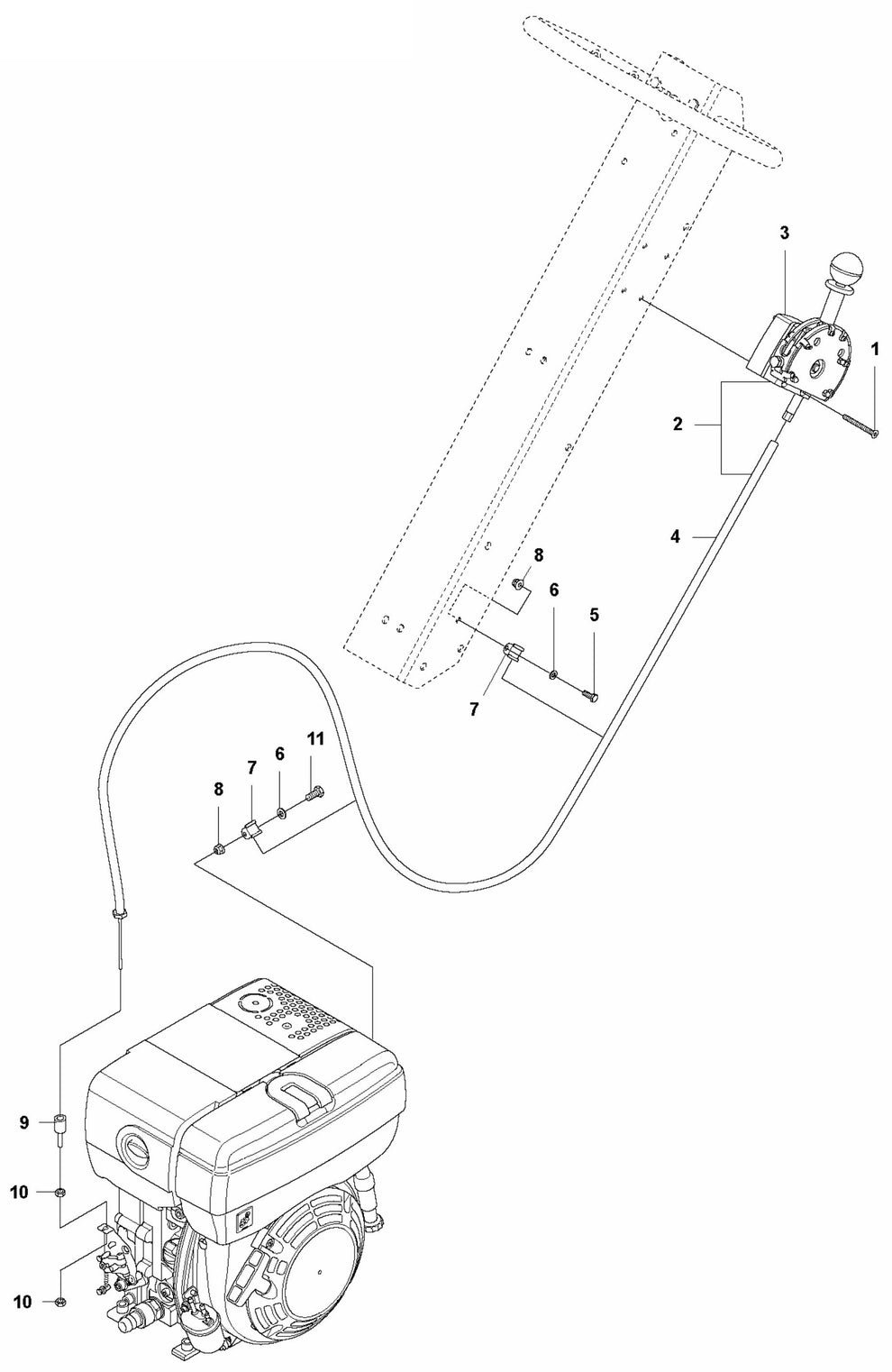 Throttle Control - Hatz - EPA Assembly Parts For LG 204 Petrol By Husqvarna