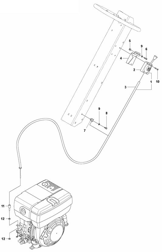 Throttle Control - Hatz - Non EPA Assembly Parts For LG 204 By Husqvarna