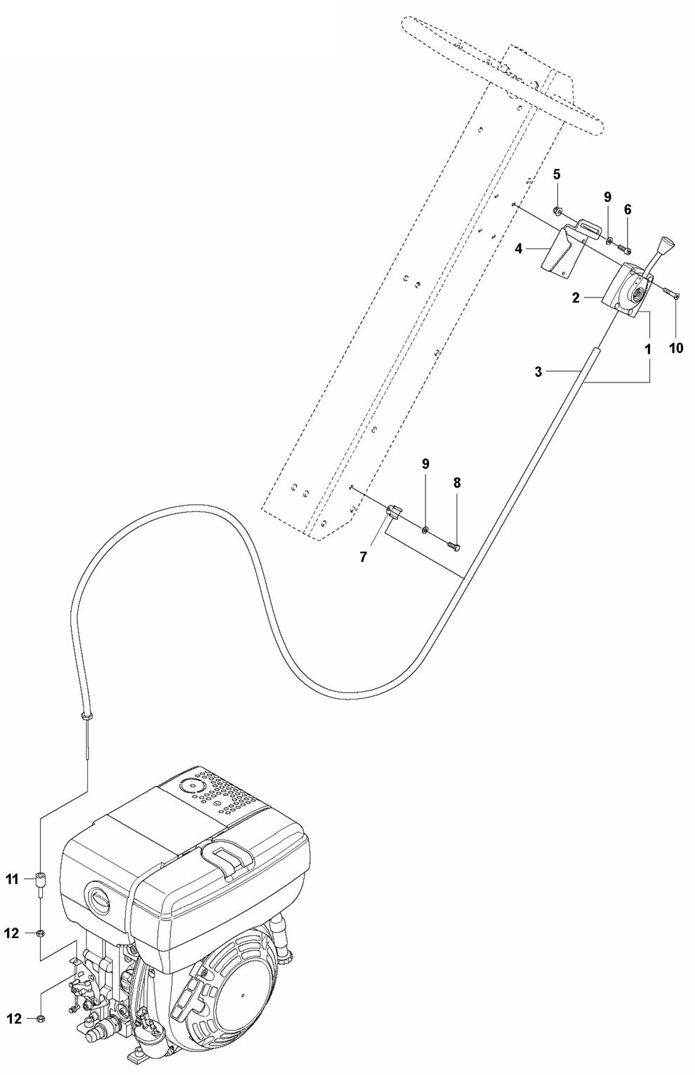 Throttle Control - Hatz - Non EPA Assembly Parts For LG 204 By Husqvarna