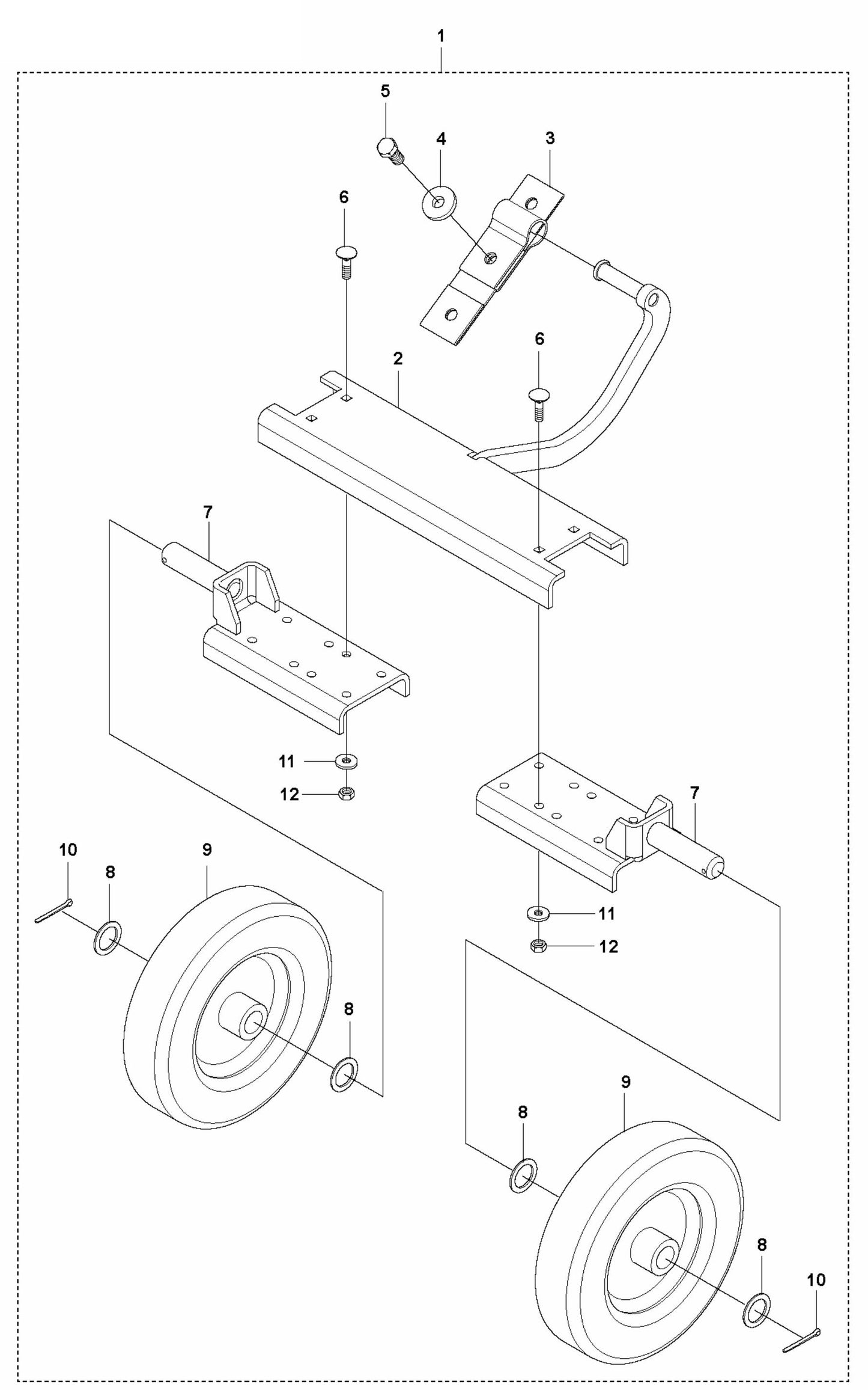 Transport Device Assembly Parts For LG 204 By Husqvarna