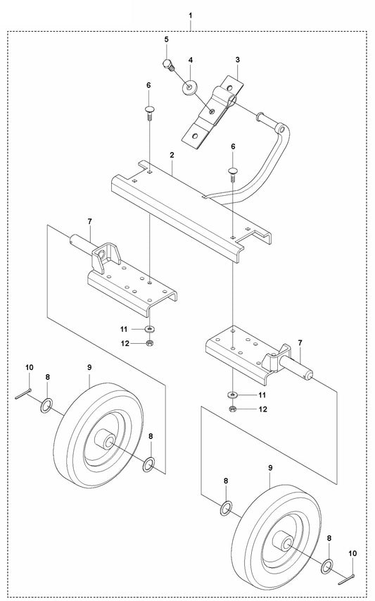 Transport Device Assembly Parts For LG 204 By Husqvarna