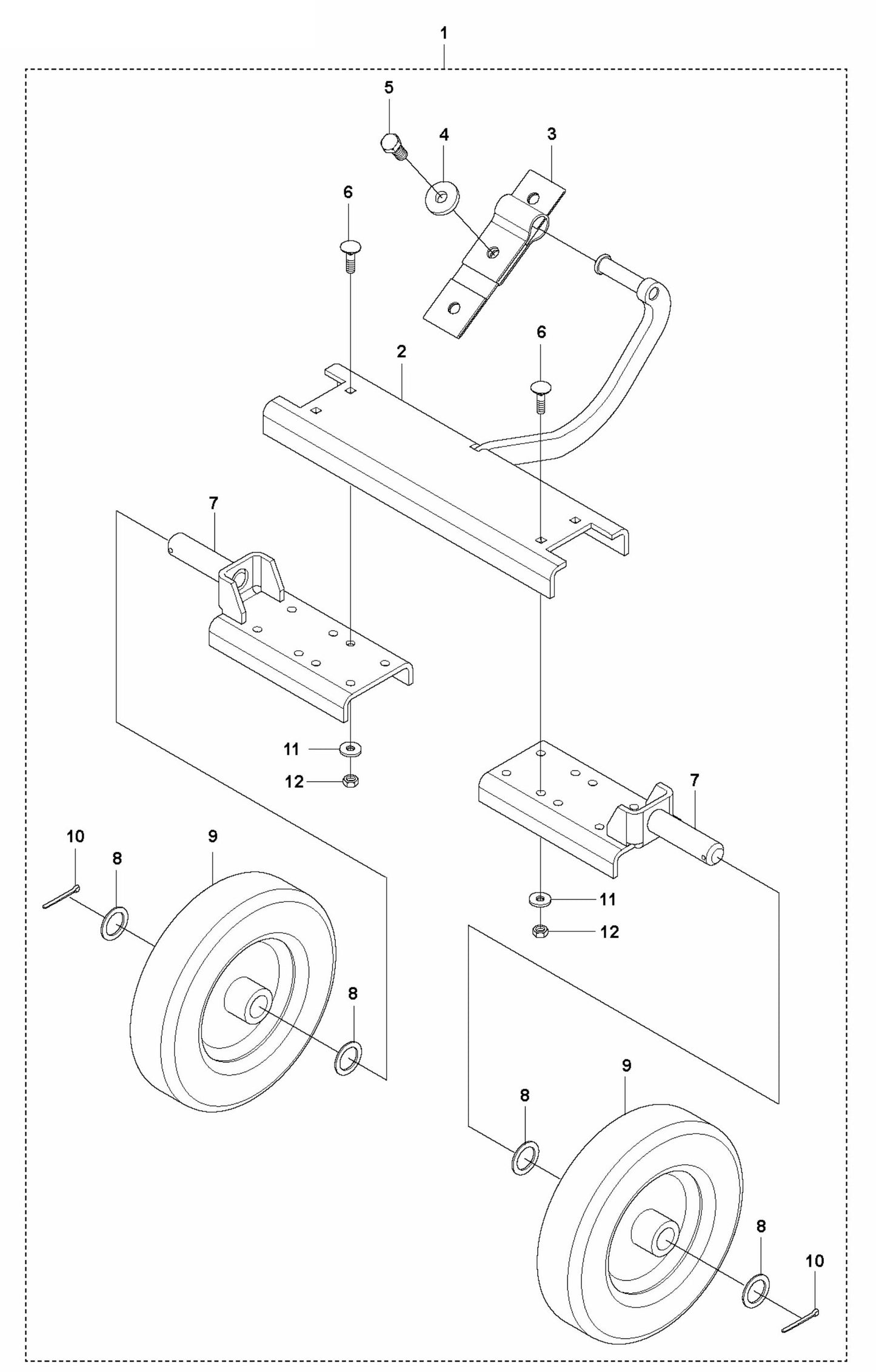Transport Device Assembly Parts For LG 204 Petrol By Husqvarna