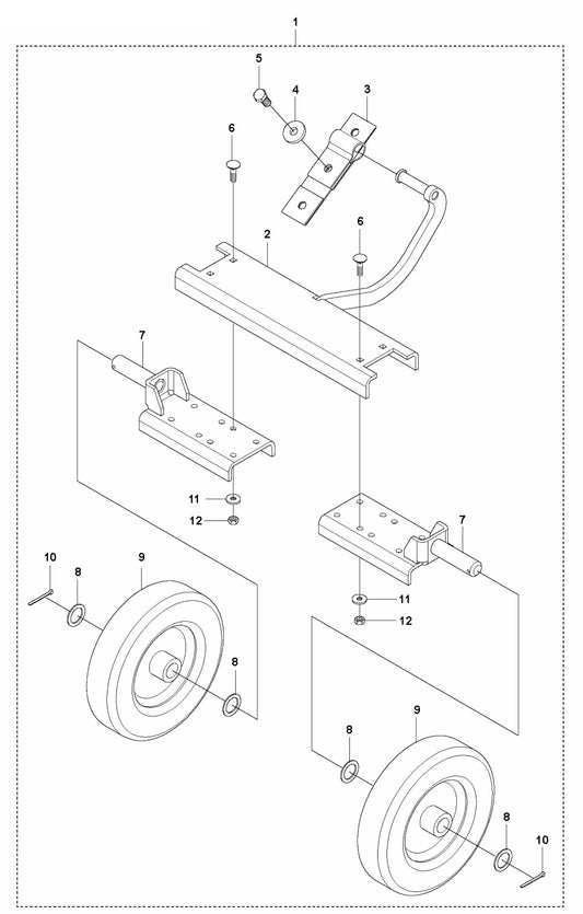 Transport Device Assembly Parts For LG 204 Petrol By Husqvarna
