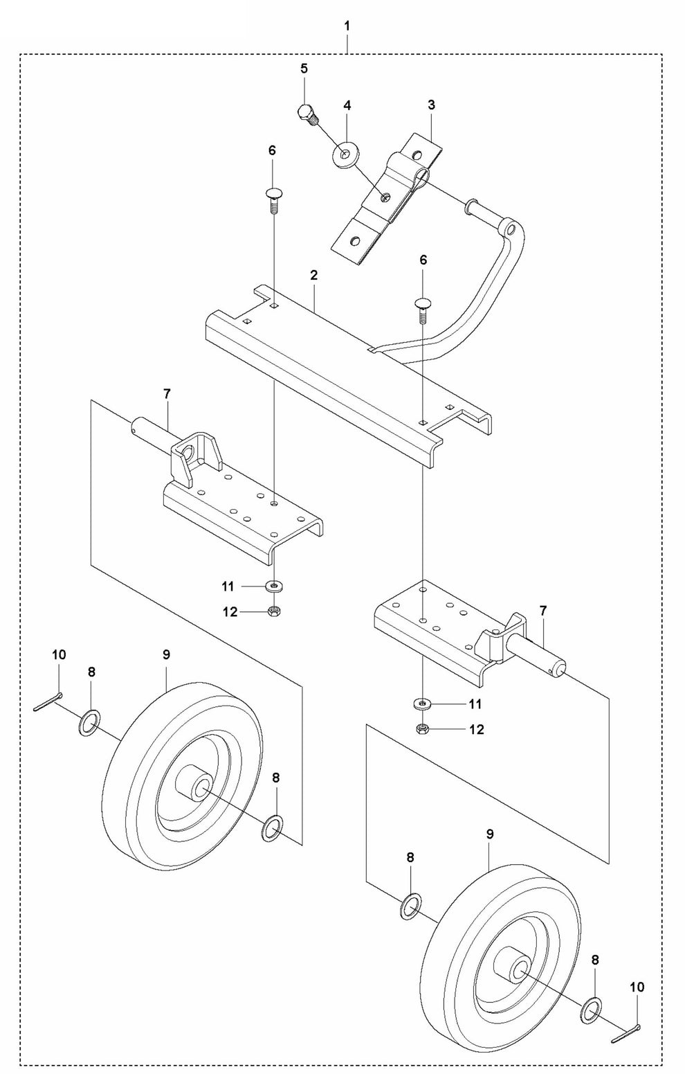 Transport Device Assembly Parts For LG 204 Petrol By Husqvarna
