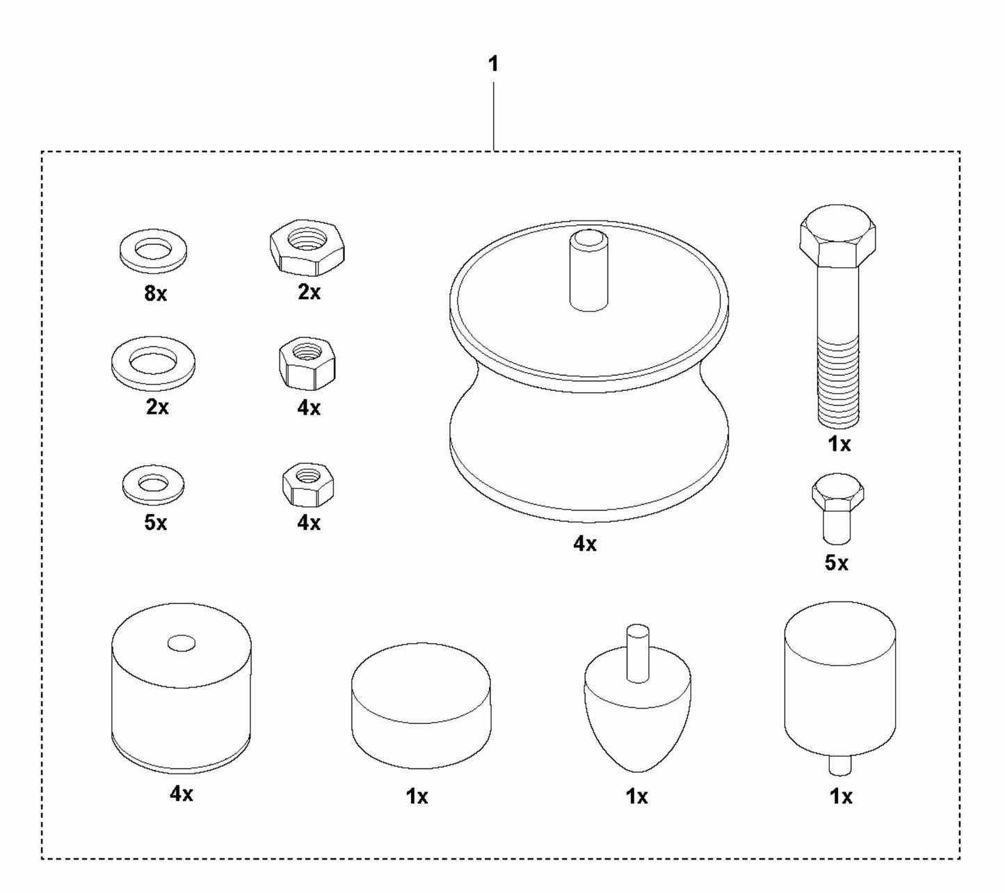 Shock Absorber Repair Kit Assembly Parts For LG 204 Petrol By Husqvarna