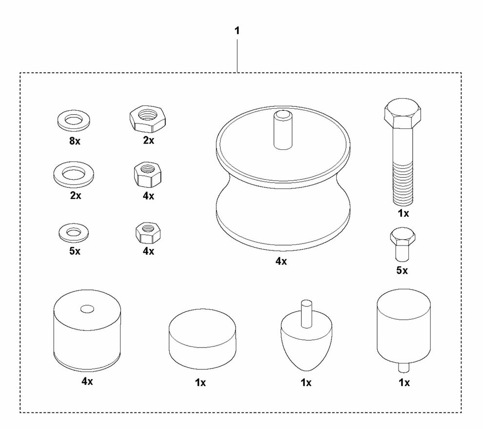 Shock Absorber Repair Kit Assembly Parts For LG 204 Petrol By Husqvarna