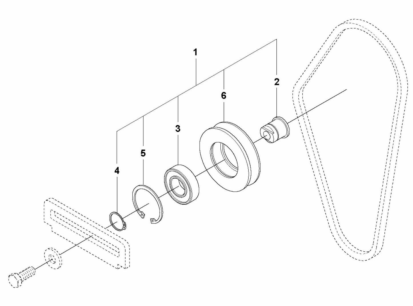 Belt Tightener Assembly Parts For LG 300 By Husqvarna