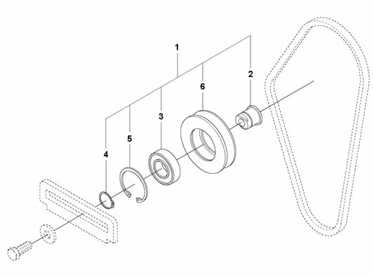 Belt Tightener Assembly Parts For LG 300 By Husqvarna