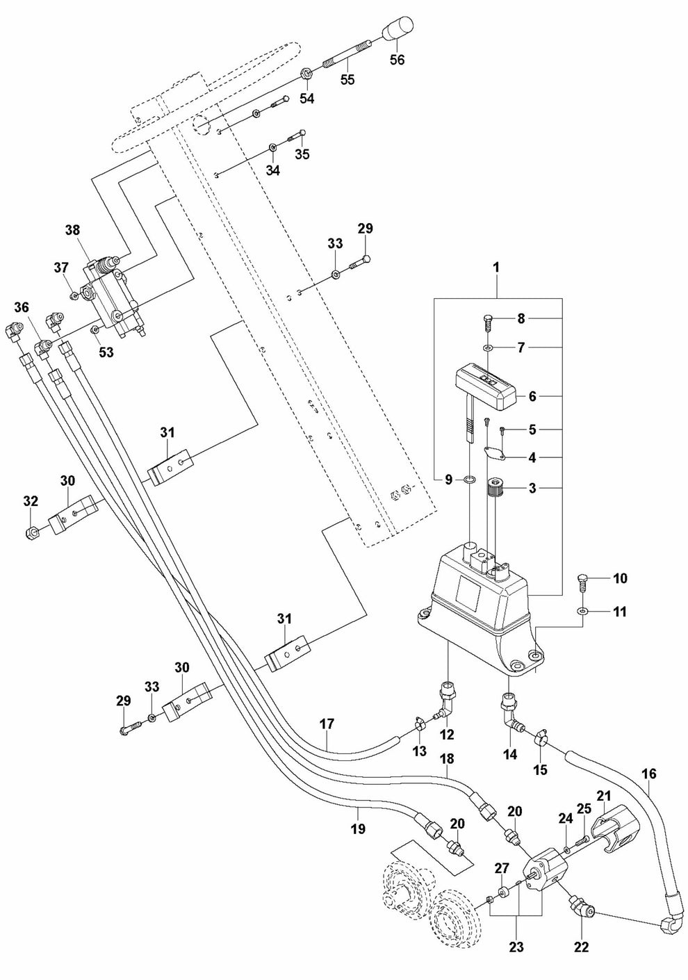 Hydraulic System Assembly Parts For LG 300 By Husqvarna