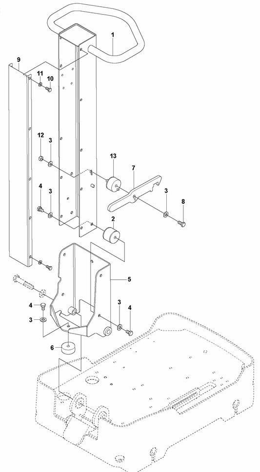 Handle Assembly Parts For LG 300 By Husqvarna