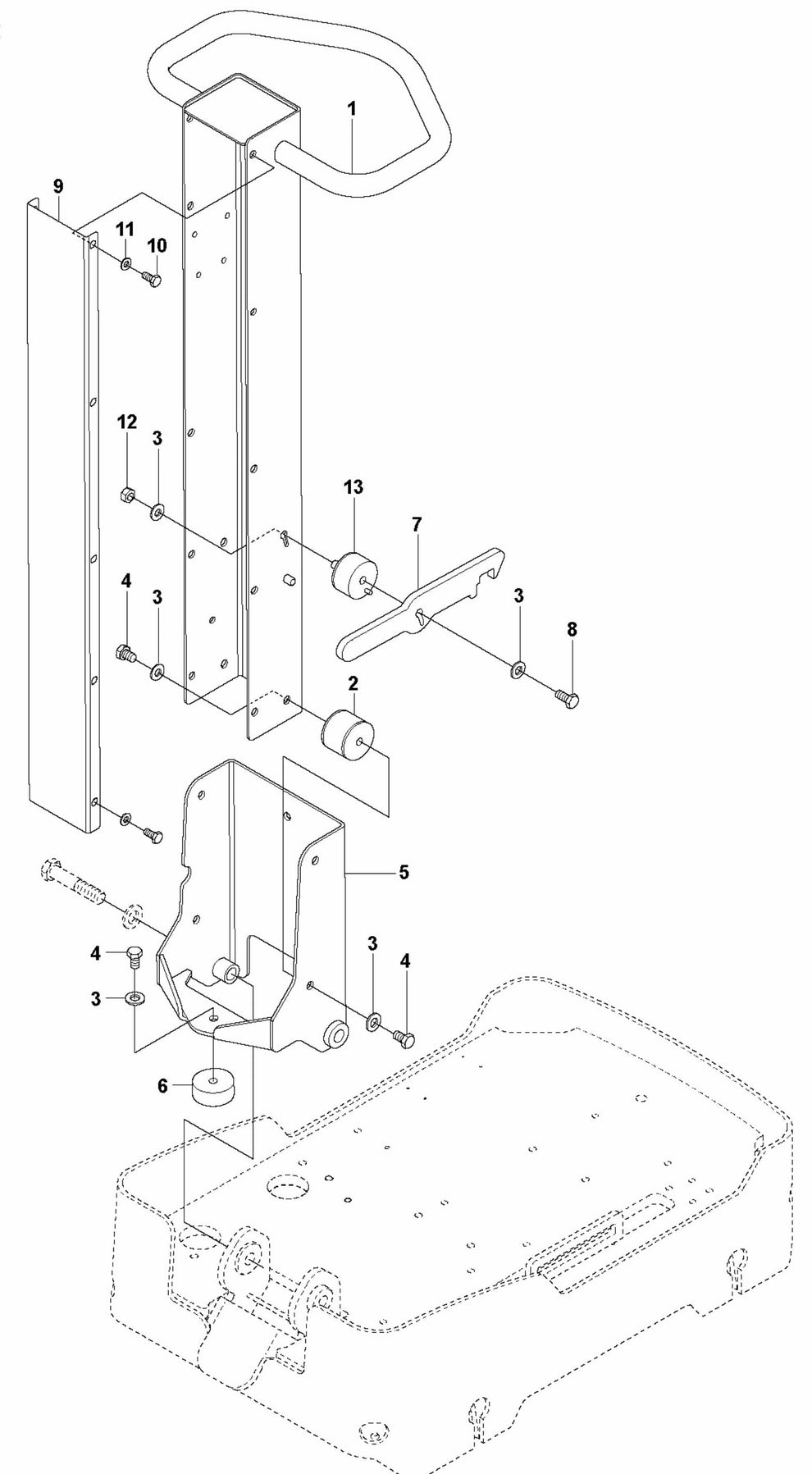 Handle Assembly Parts For LG 300 By Husqvarna