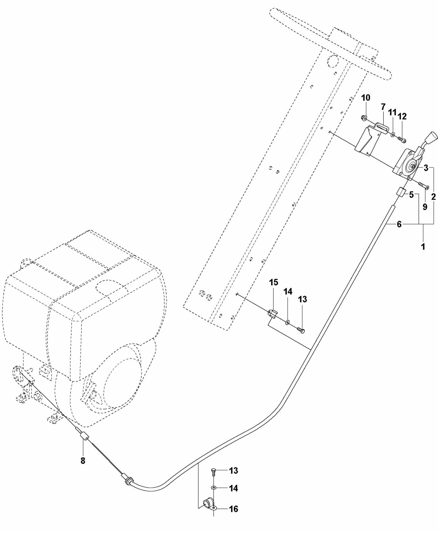 Throttle Control - Hatz - NON EPA Assembly Parts For LG 300 By Husqvarna