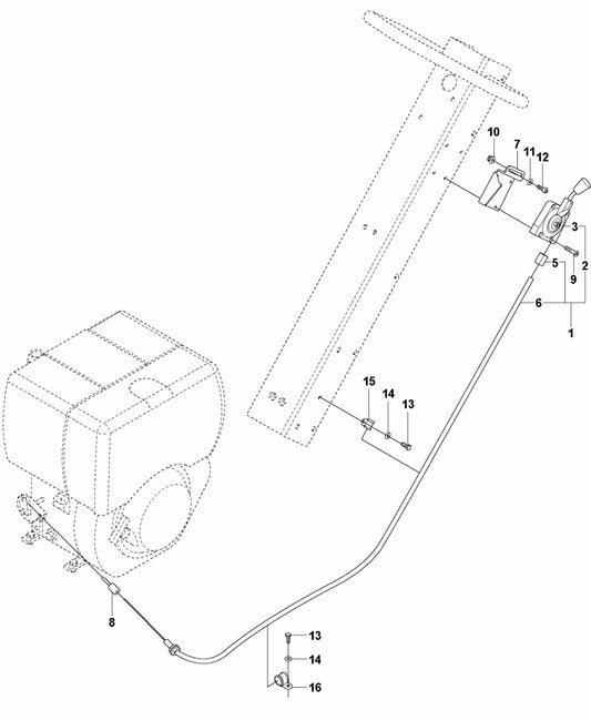 Throttle Control - Hatz - NON EPA Assembly Parts For LG 300 By Husqvarna