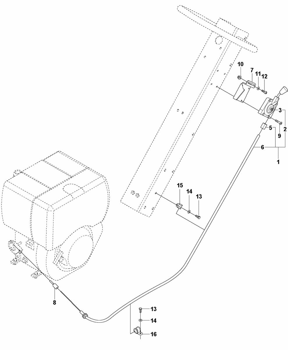 Throttle Control - Hatz - NON EPA Assembly Parts For LG 300 By Husqvarna