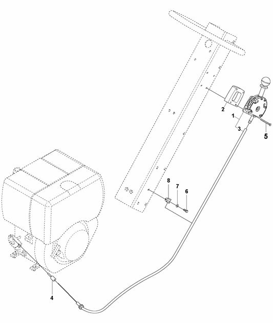 Throttle Control - Hatz- EPA Assembly Parts For LG 300 By Husqvarna