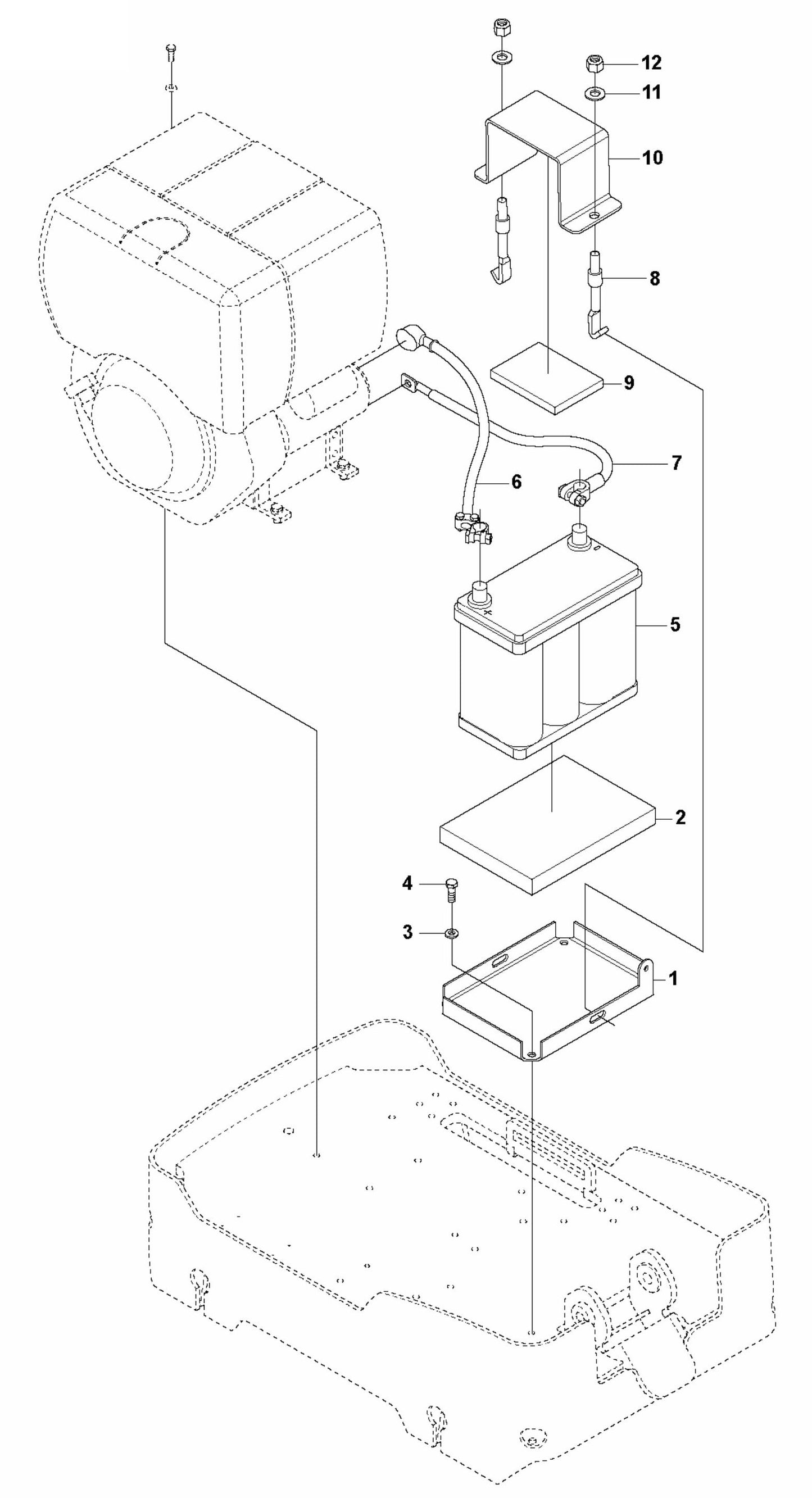 Battery Assembly Parts For LG 300 By Husqvarna