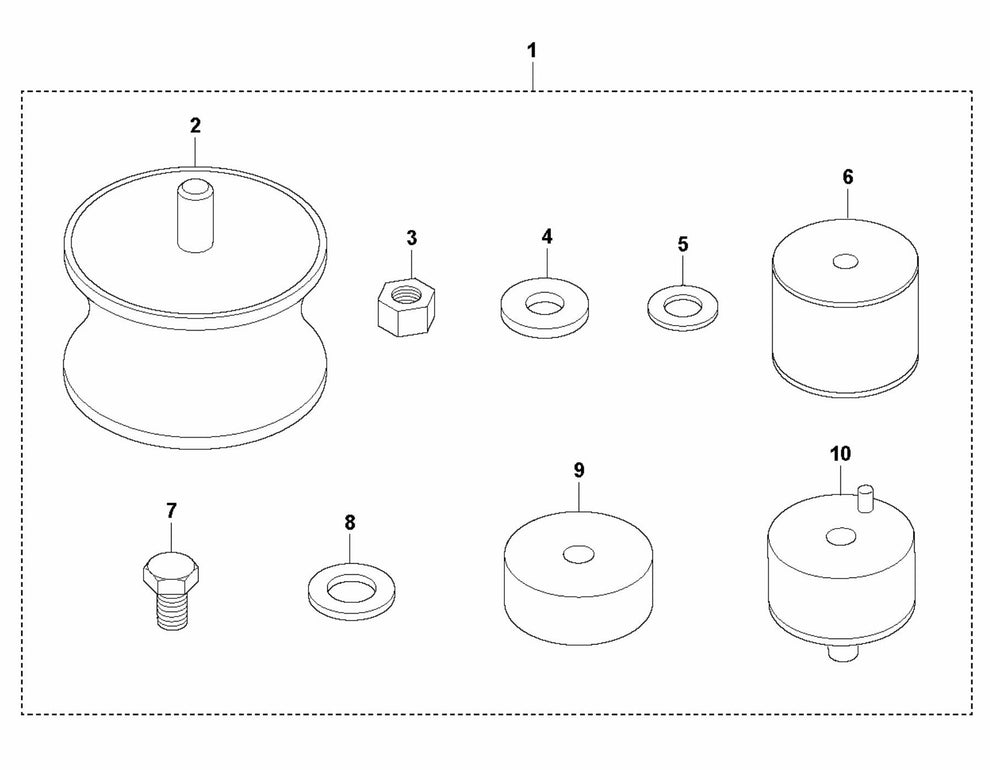 Shock Absorber Repair Kit Assembly Parts For LG 300 By Husqvarna